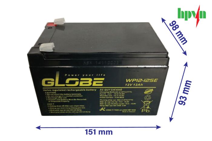 Ắc quy Globe WP12-12 (12V – 12Ah)