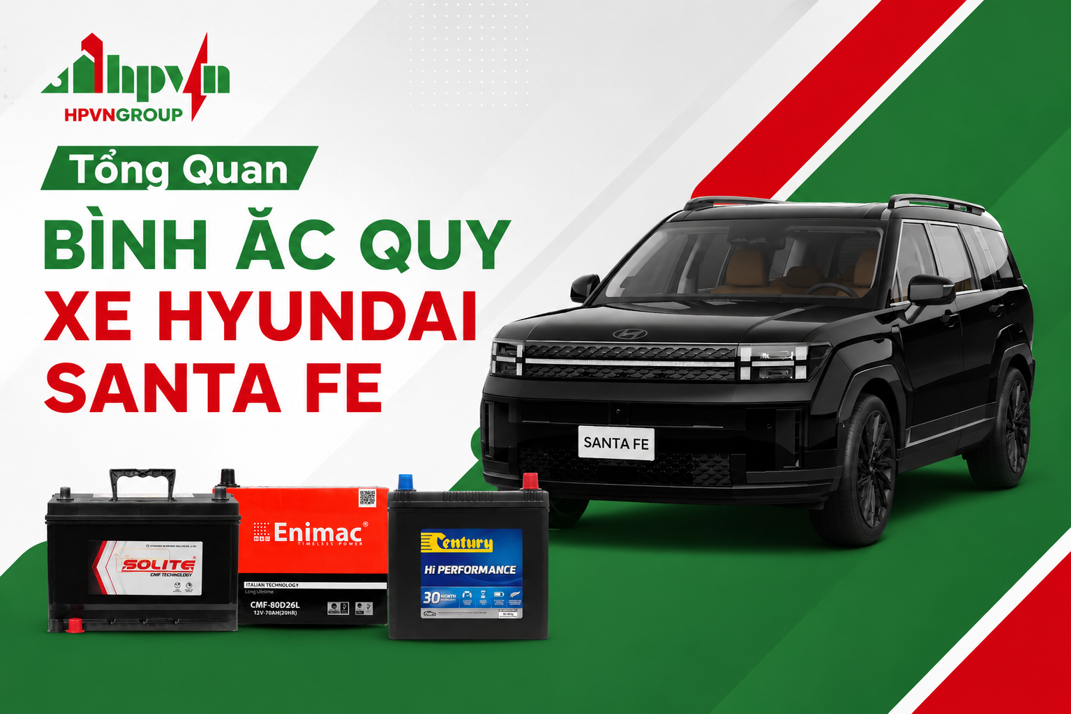 Thay Bình Ắc Quy Xe Hyundai Santa Fe Đúng Loại, Chính Hãng