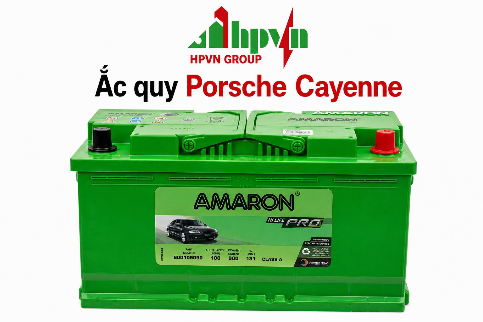 Bình ắc quy xe Porsche Cayenne