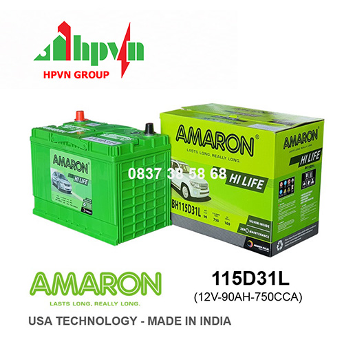 BÌNH ẮC QUY AMARON 115D31L (12V-90AH)