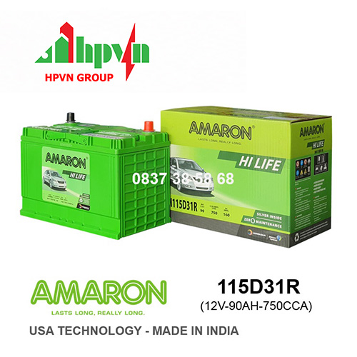 BÌNH ẮC QUY AMARON 115D31R (12V-90AH)