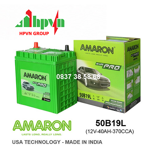 BÌNH ẮC QUY AMARON 50B19L (12V-40AH)