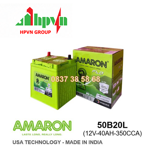 BÌNH ẮC QUY AMARON 50B20L (12V-40AH)