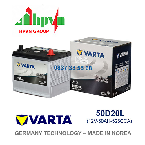 BÌNH ẮC QUY VARTA  50D20L (12V-50AH)