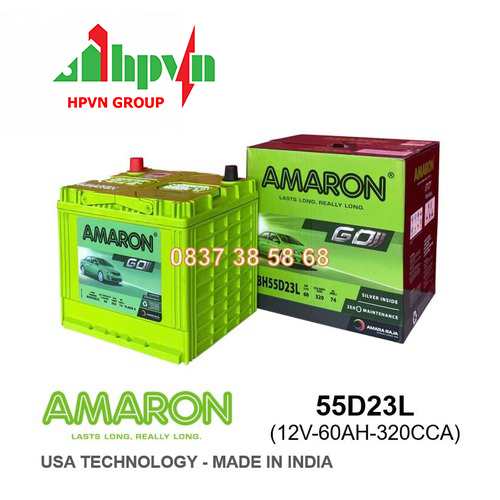  ẮC QUY AMARON 55D23L (12V-60AH)