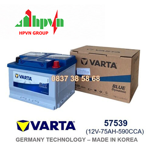 BÌNH ẮC QUY VARTA 57539 (12V-75AH)