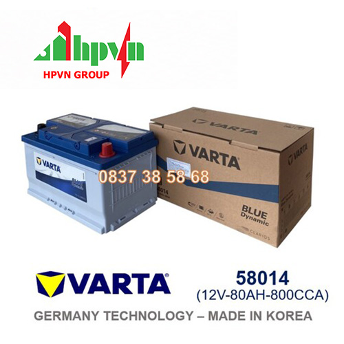 BÌNH ẮC QUY VARTA 58014 (12V-80AH)