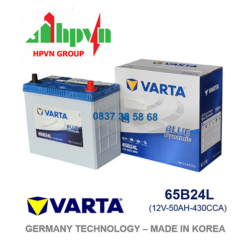 BÌNH ẮC QUY VARTA  65B24L ( 12V-50AH)