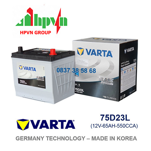 BÌNH ẮC QUY VARTA 75D23L (12V-65AH)