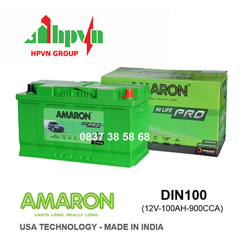 BÌNH ẮC QUY AMARON DIN100 (12V-100AH)