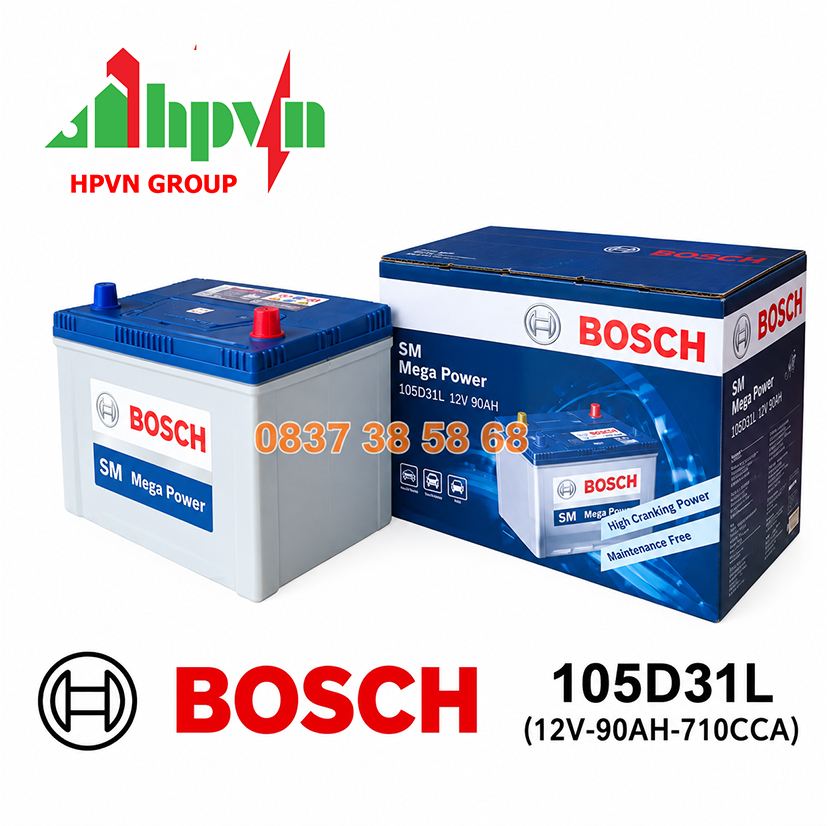 ĂC QUY BOSCH 105D31L(12V-90AH)