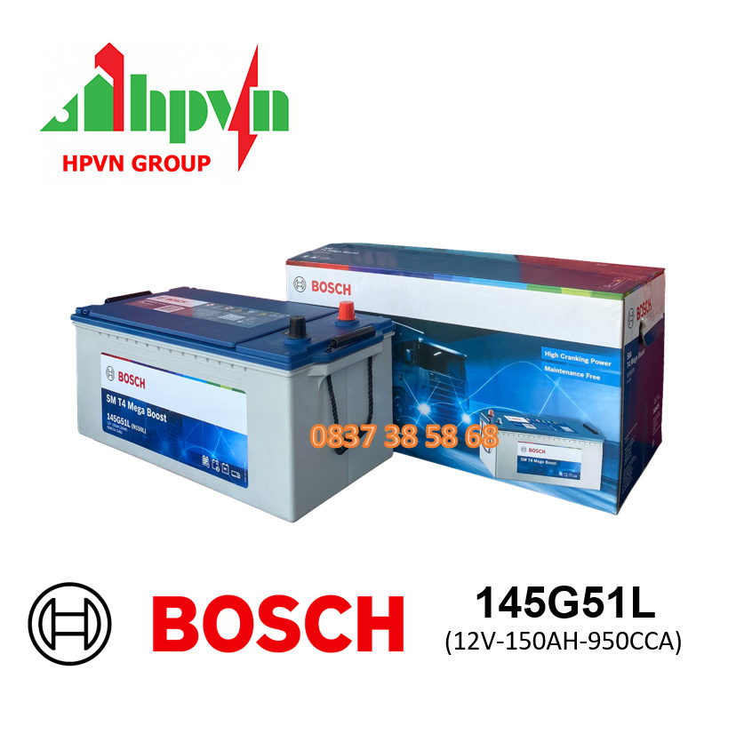 ẮC QUY BOSCH 145G51L (12V - 150AH)