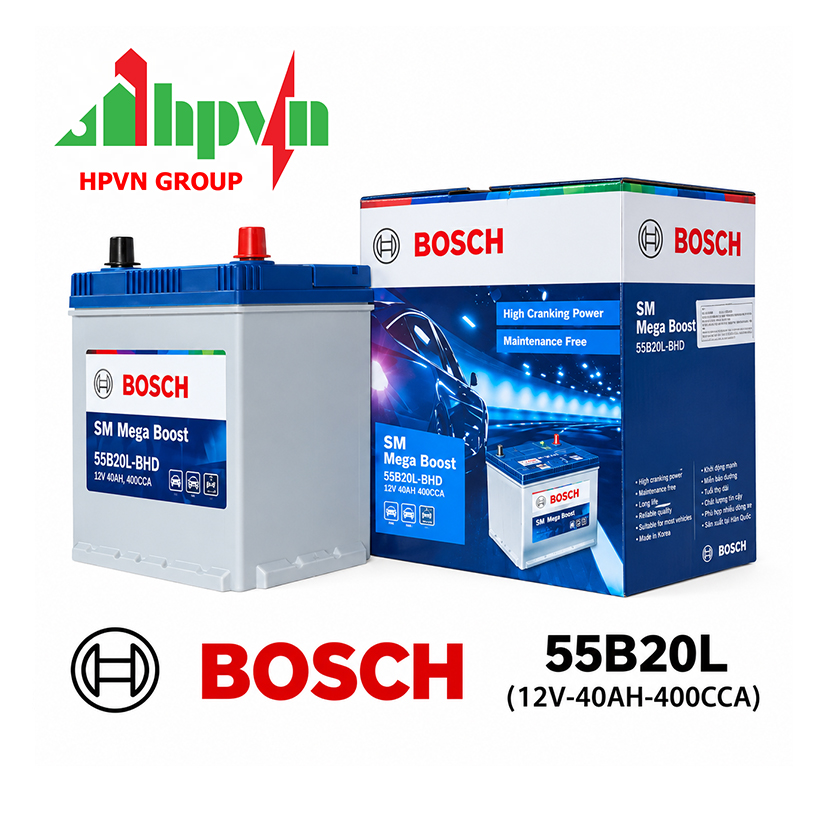 ĂC QUY BOSCH 55B20L (12V-40AH)