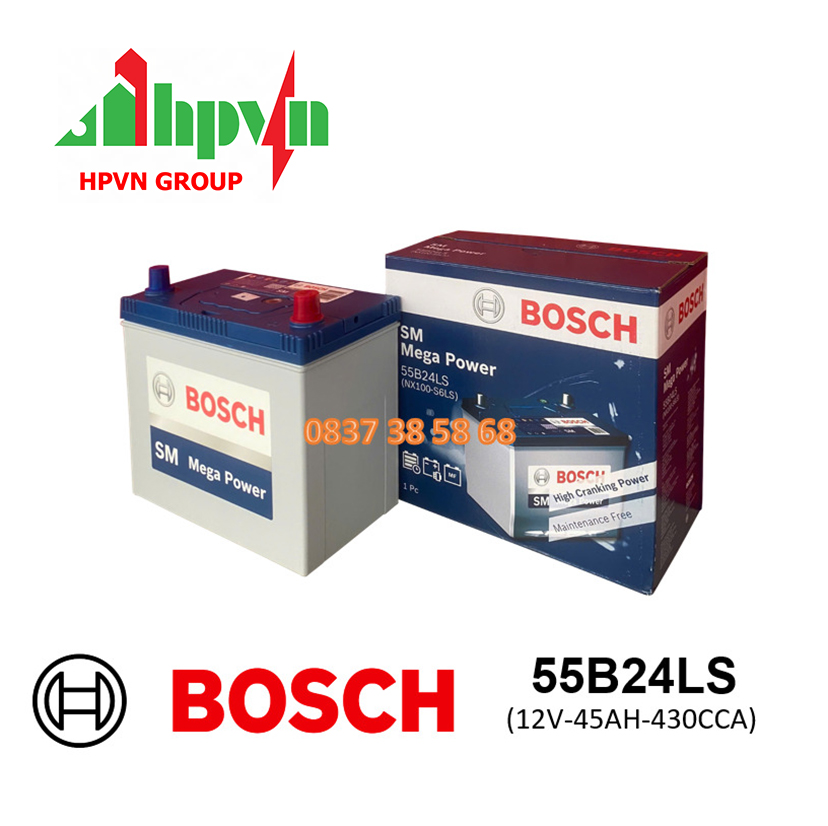 ĂC QUY BOSCH 55B24LS(12V-45AH)
