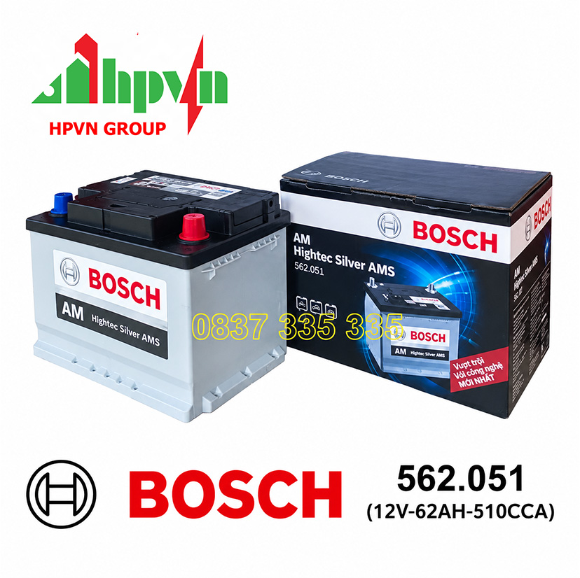 ẮC QUY BOSCH HIGHTEC AMS 562.051 (12V-62AH)