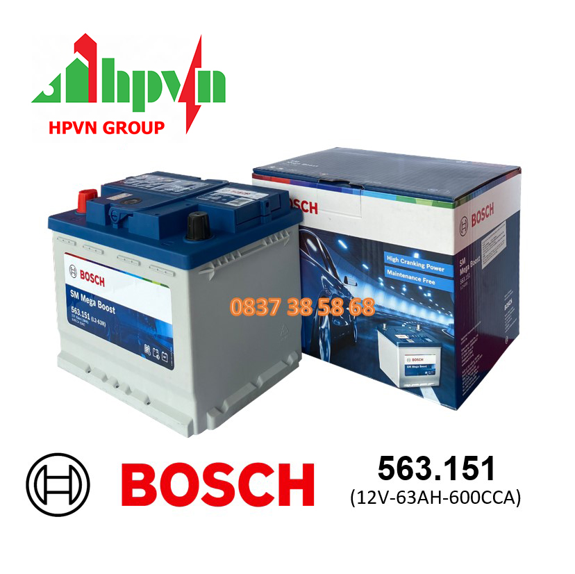 ẮC QUY BOSCH 563.151 (12V-63AH)