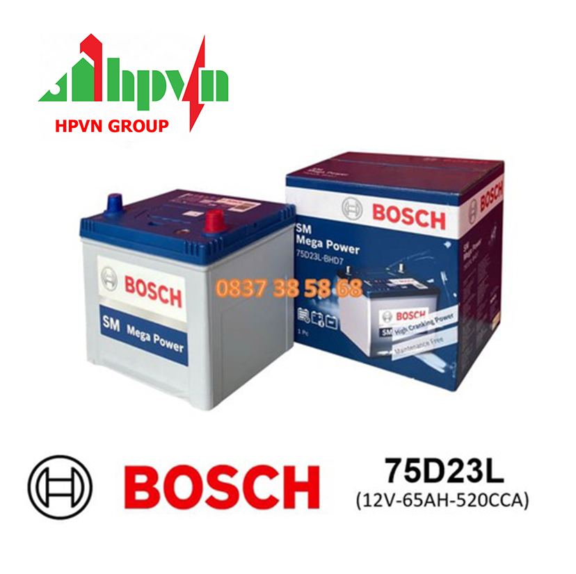 ĂC QUY BOSCH 75D23L(12V-65AH)
