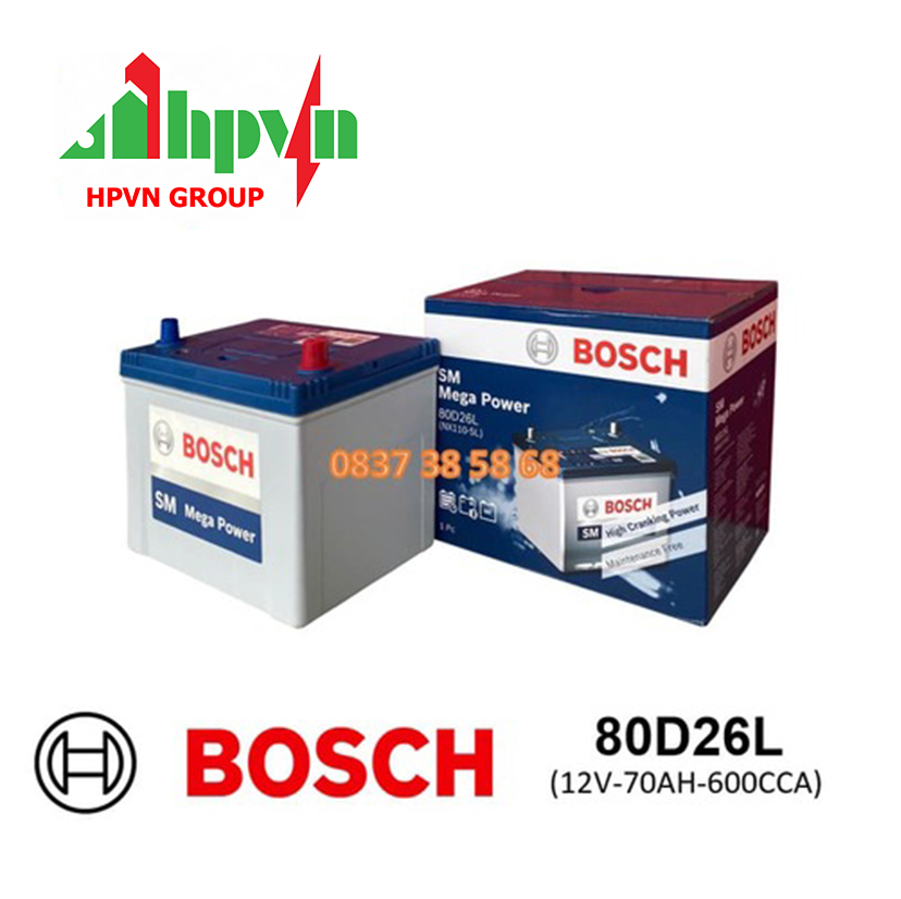 ĂC QUY BOSCH 80D26L(12V-70AH)