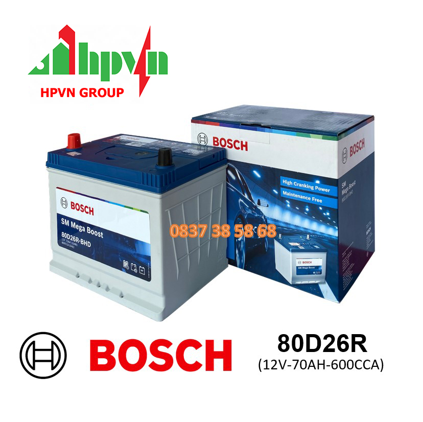 ĂC QUY BOSCH 80D26R(12V-70AH)