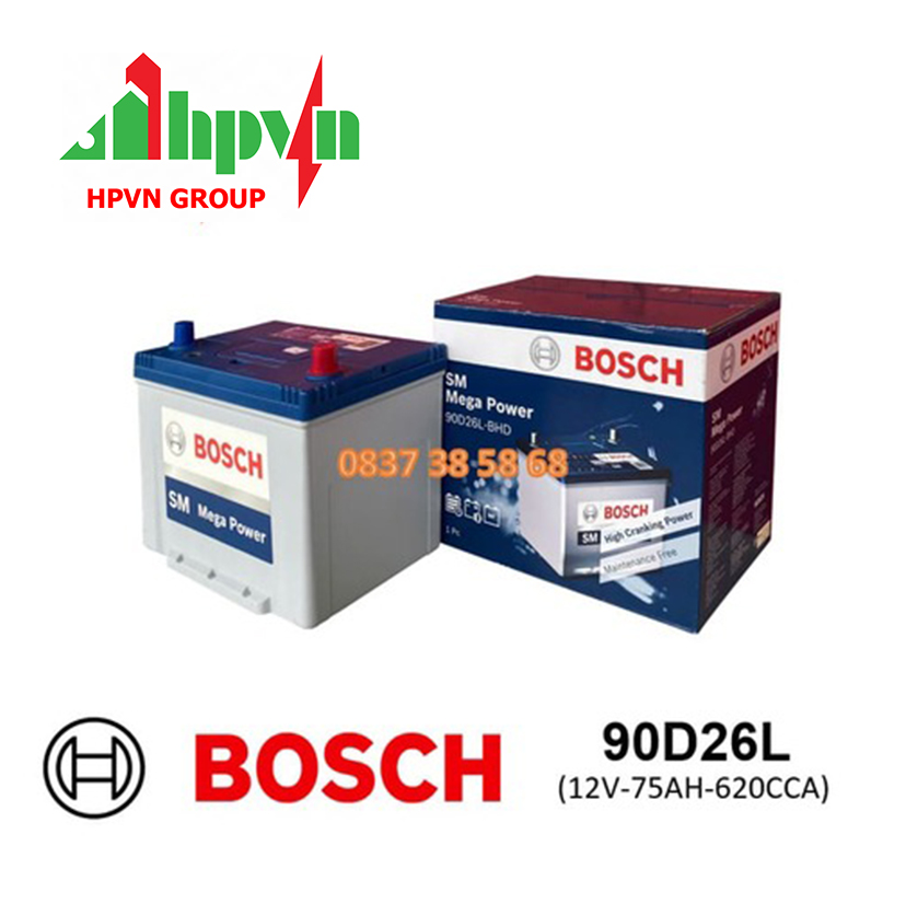 ẮC QUY BOSCH 90D26L(12V-75AH)