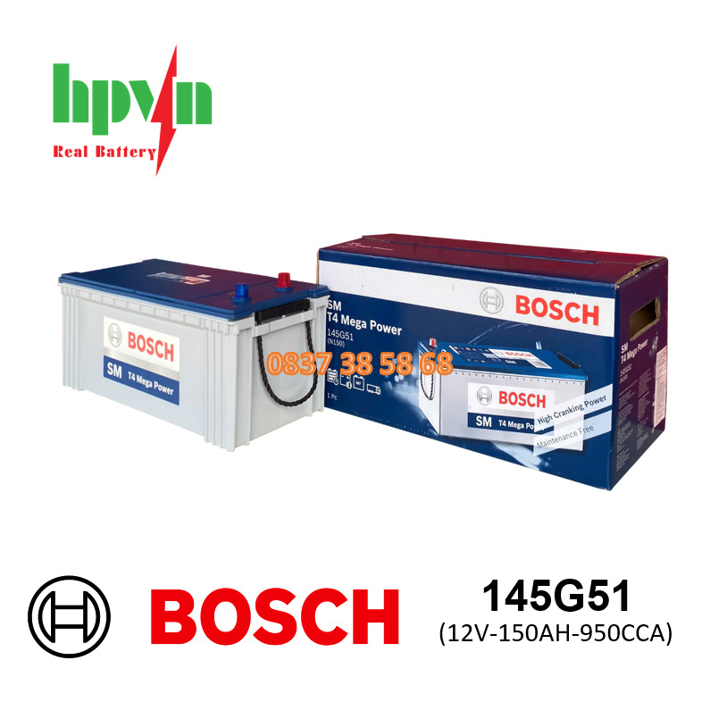ĂC QUY BOSCH 145G51 12V-150AH CHÍNH HÃNG