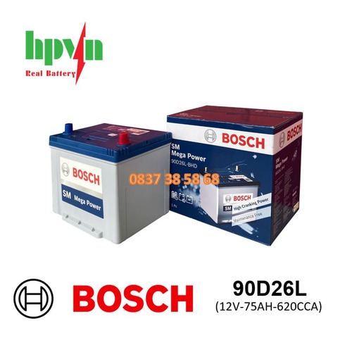 ẮC QUY BOSCH 90D26L (12V-75AH)