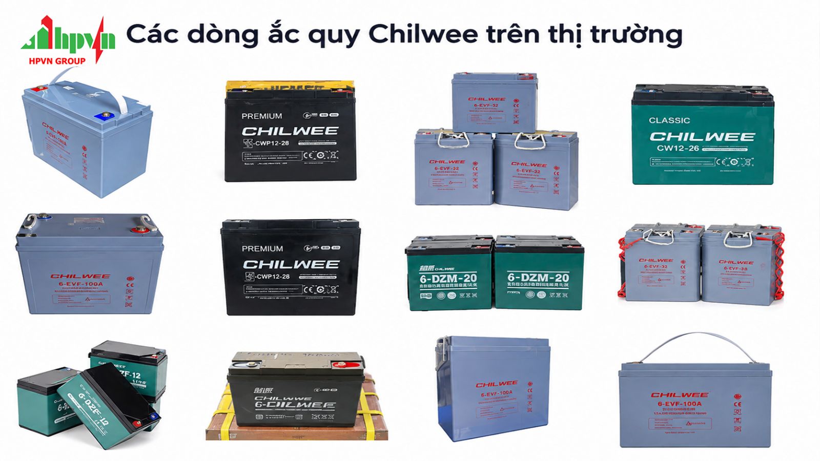 Các dòng sản phẩm ắc quy Chilwee