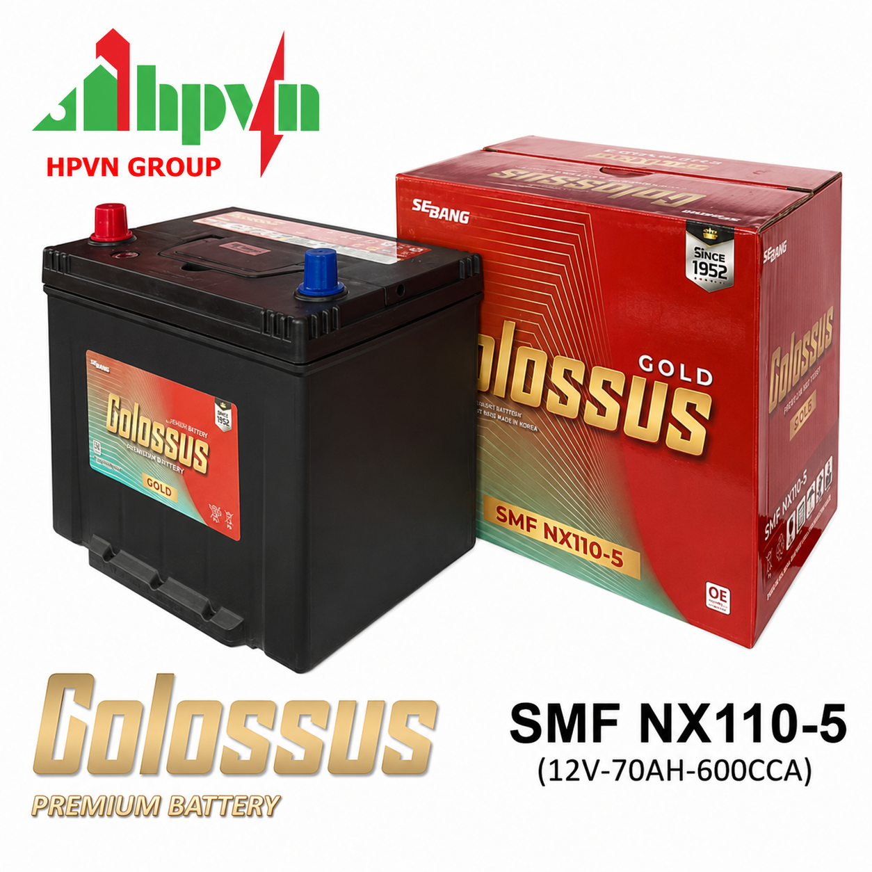 ẮC QUY COLOSSUS SMF NX110-5 (12V-70AH)