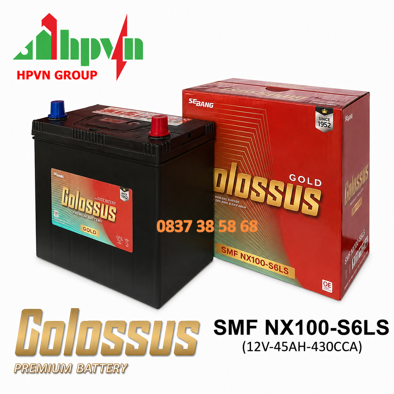 ẮC QUY COLOSSUS SMF NX100-S6LS (12V-45AH)