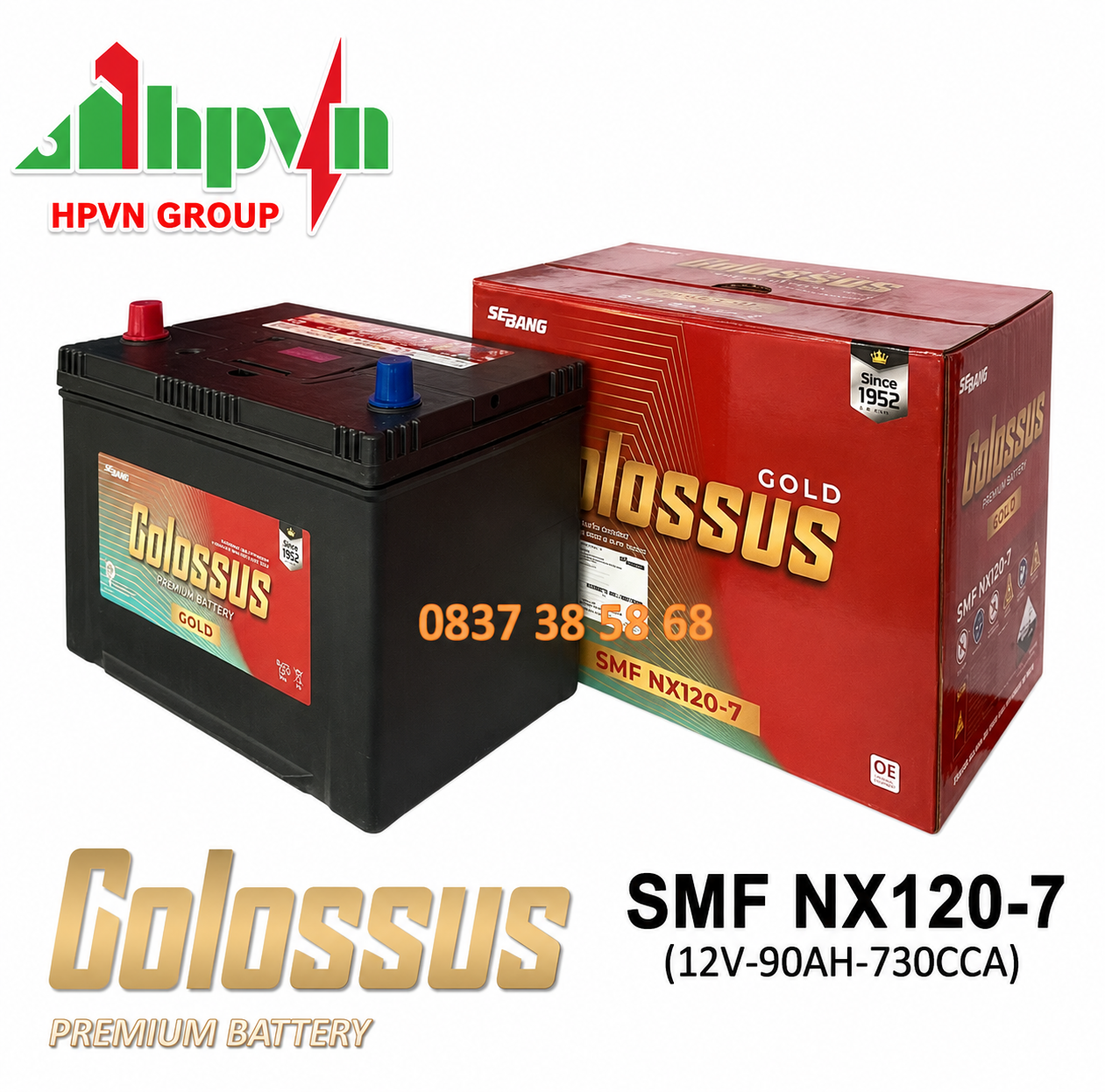 ẮC QUY COLOSSUS SMF NX120-7 (12V-90AH)