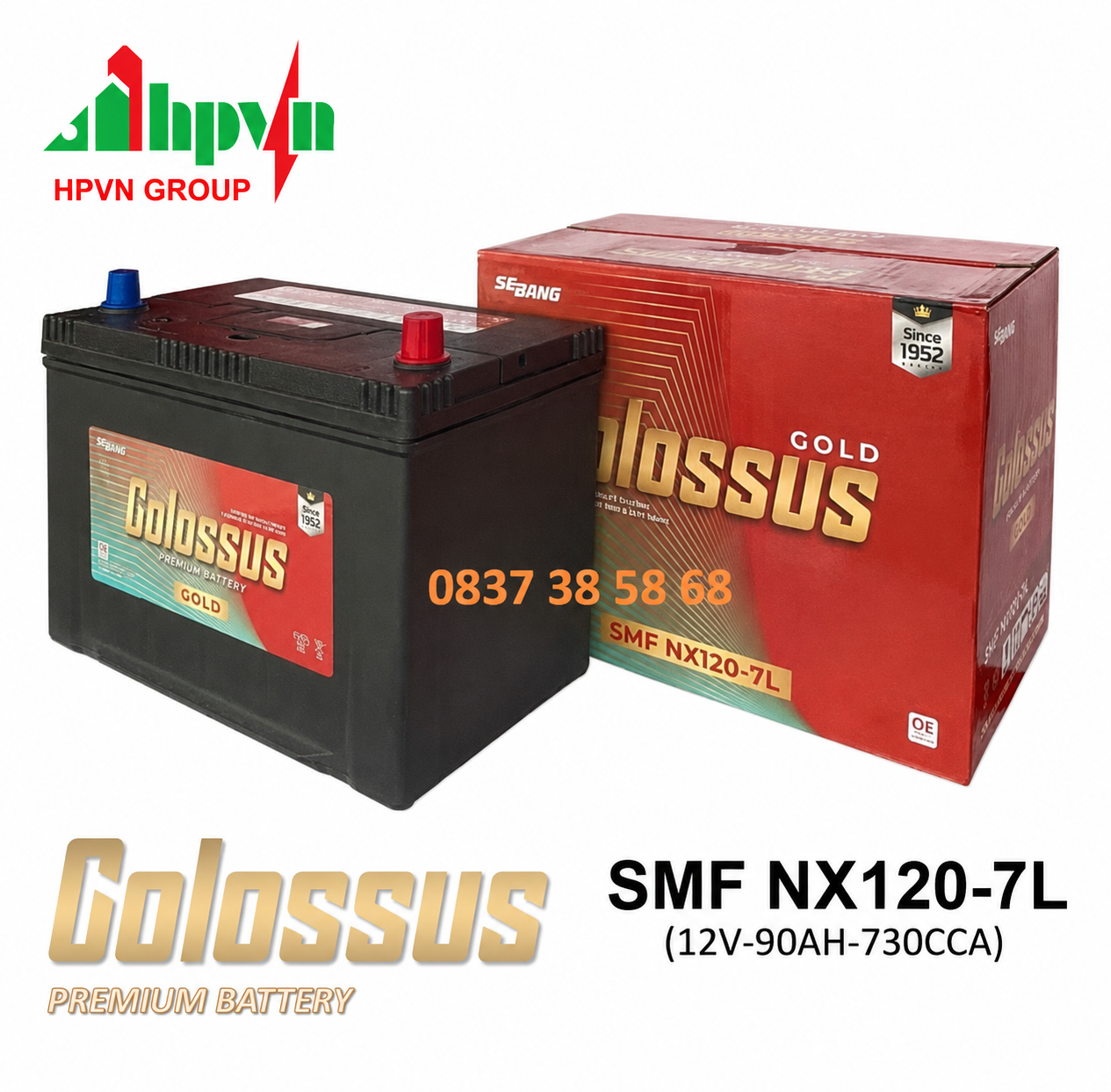 ẮC QUY COLOSSUS SMF NX120-7L (12V-90AH)