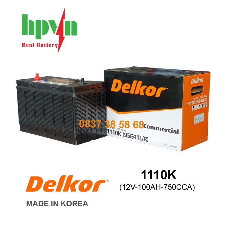 BÌNH ẮC QUY DELKOR 1110K (12V- 100AH)