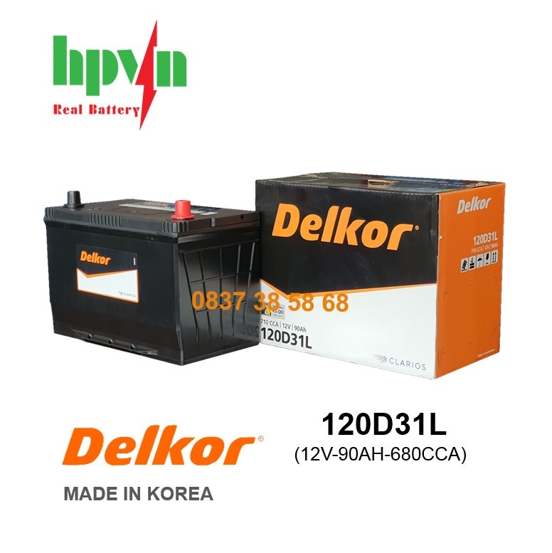 BÌNH ẮC QUY DELKOR 120D31L (12V-90AH)