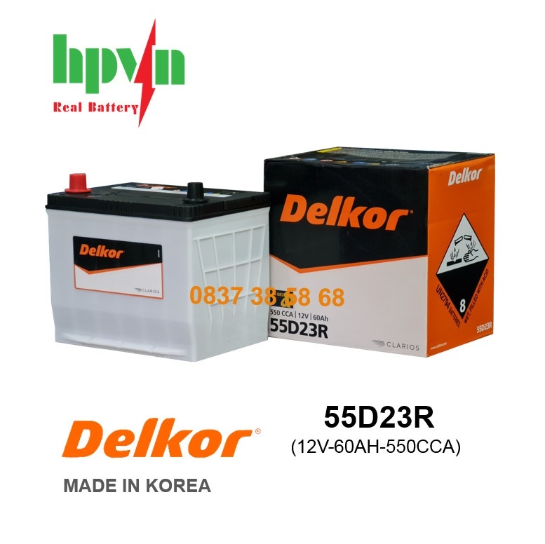 BÌNH ẮC QUY DELKOR 55D23R (12V-60AH)