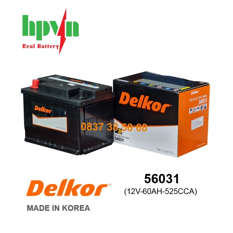 BÌNH ẮC QUY DELKOR 56031 (12V-60AH)