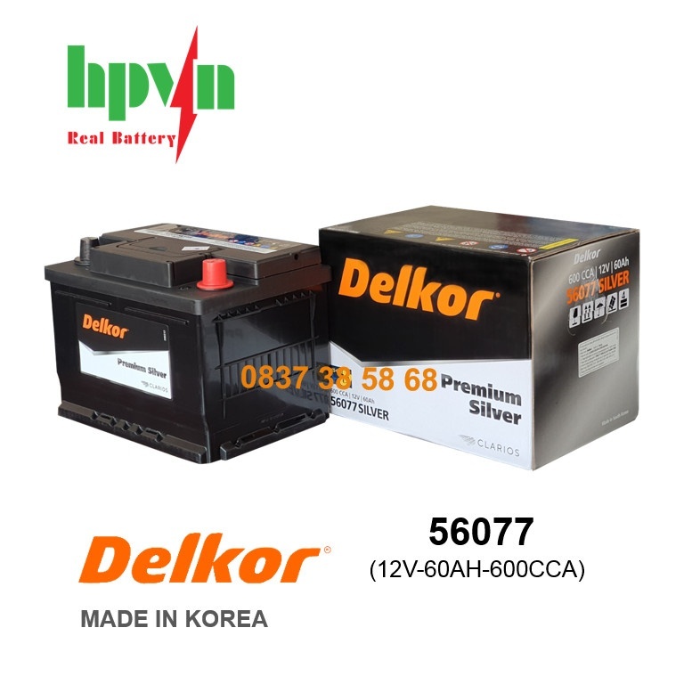 BÌNH ẮC QUY DELKOR 56077 (12V-60AH)