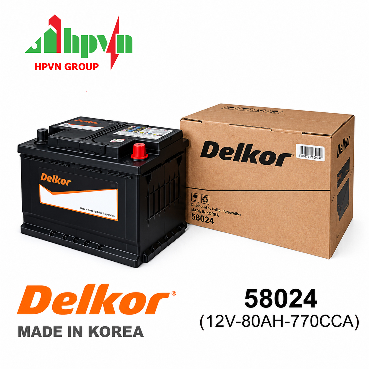 ẮC QUY DELKOR 58024 (12V-80AH)