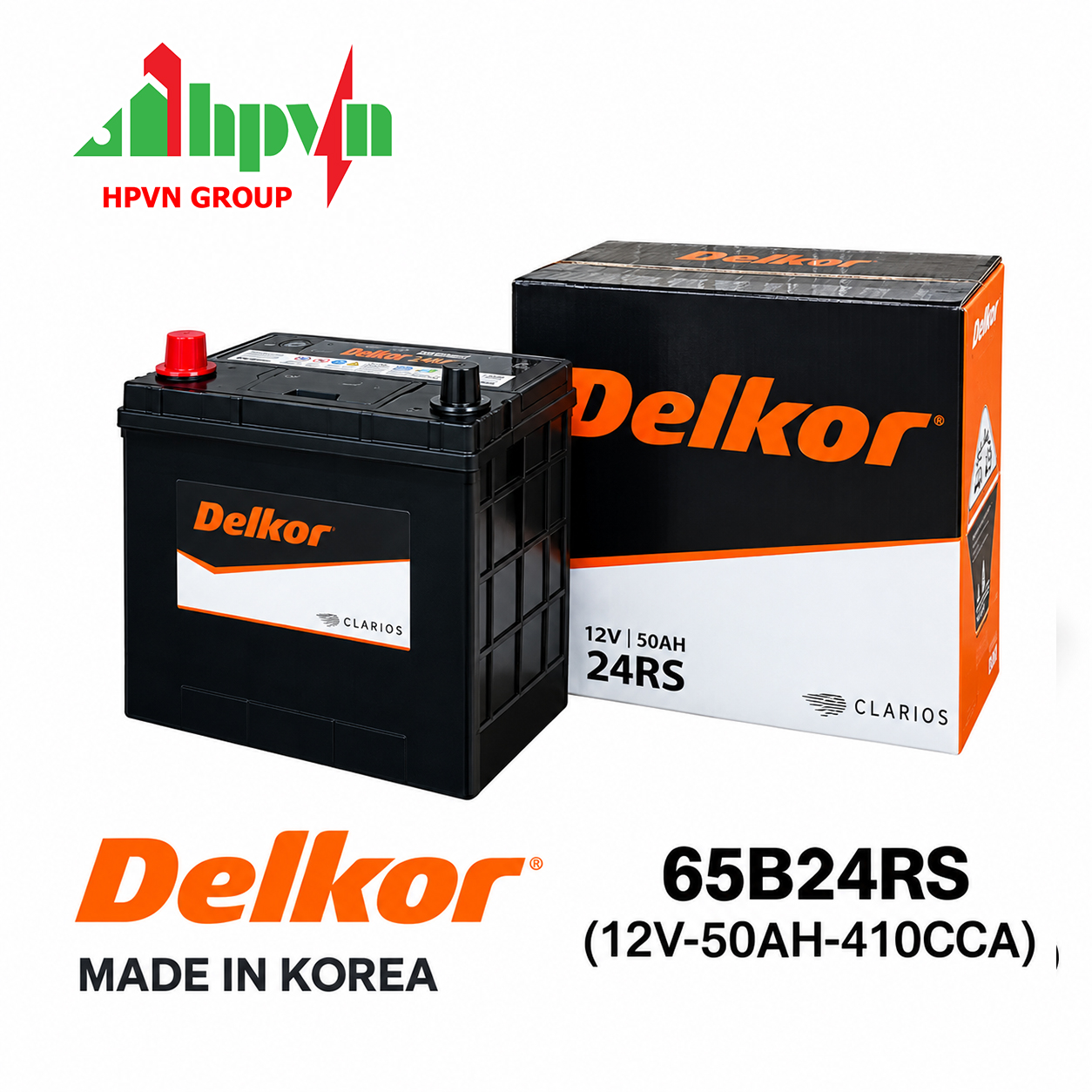 ẮC QUY DELKOR 65B24RS (12V-50AH)
