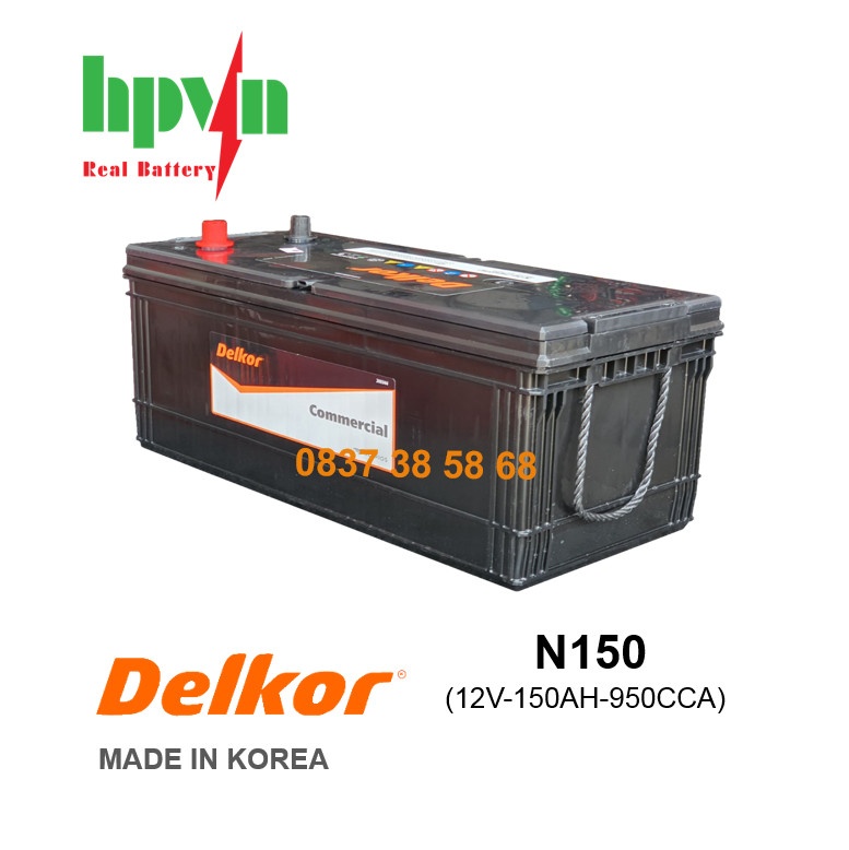 BÌNH ẮC QUY DELKOR N150 (12V-150AH)