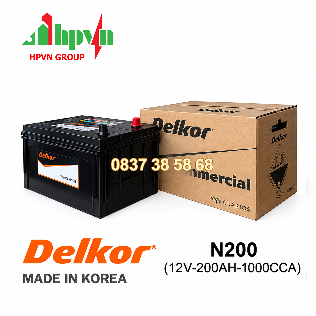 ẮC QUY DELKOR N200 (12V-200AH)