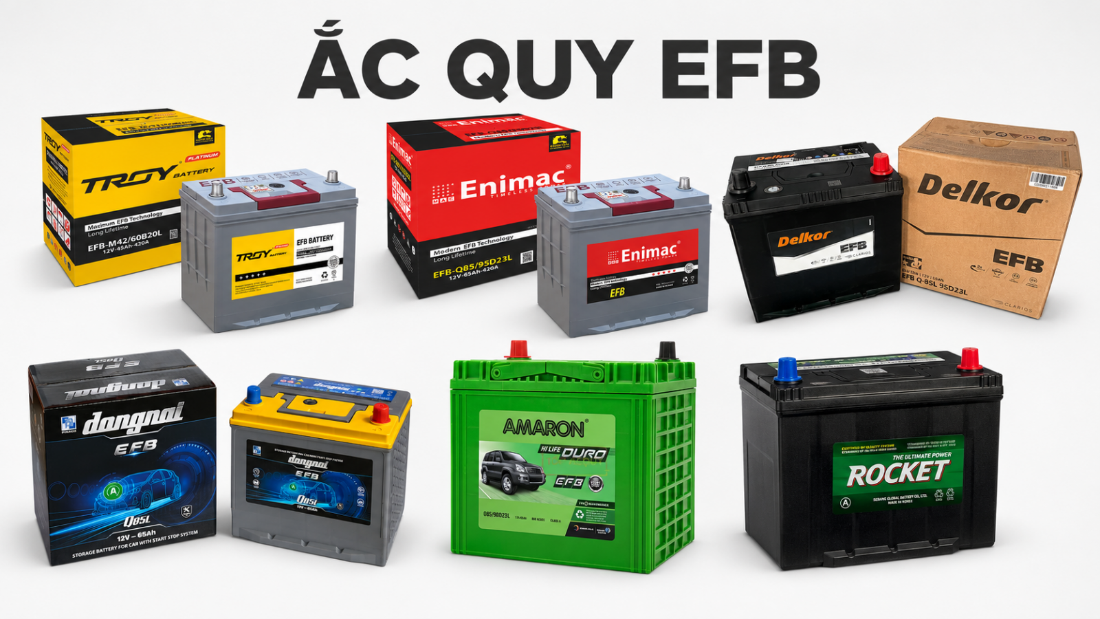 Một số mẫu bình ắc quy EFB 