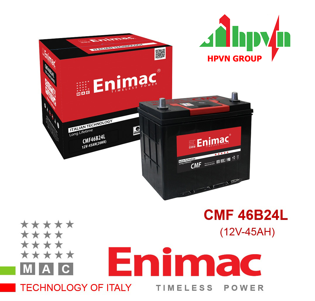 BÌNH ẮC QUY ENIMAC CMF 46B24L (12V-45AH)