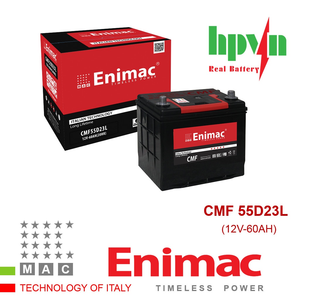  BÌNH ẮC QUY ENIMAC CMF 55D23L(12V-60AH)