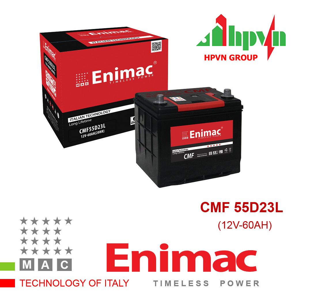  BÌNH ẮC QUY ENIMAC CMF 55D23L(12V-60AH)