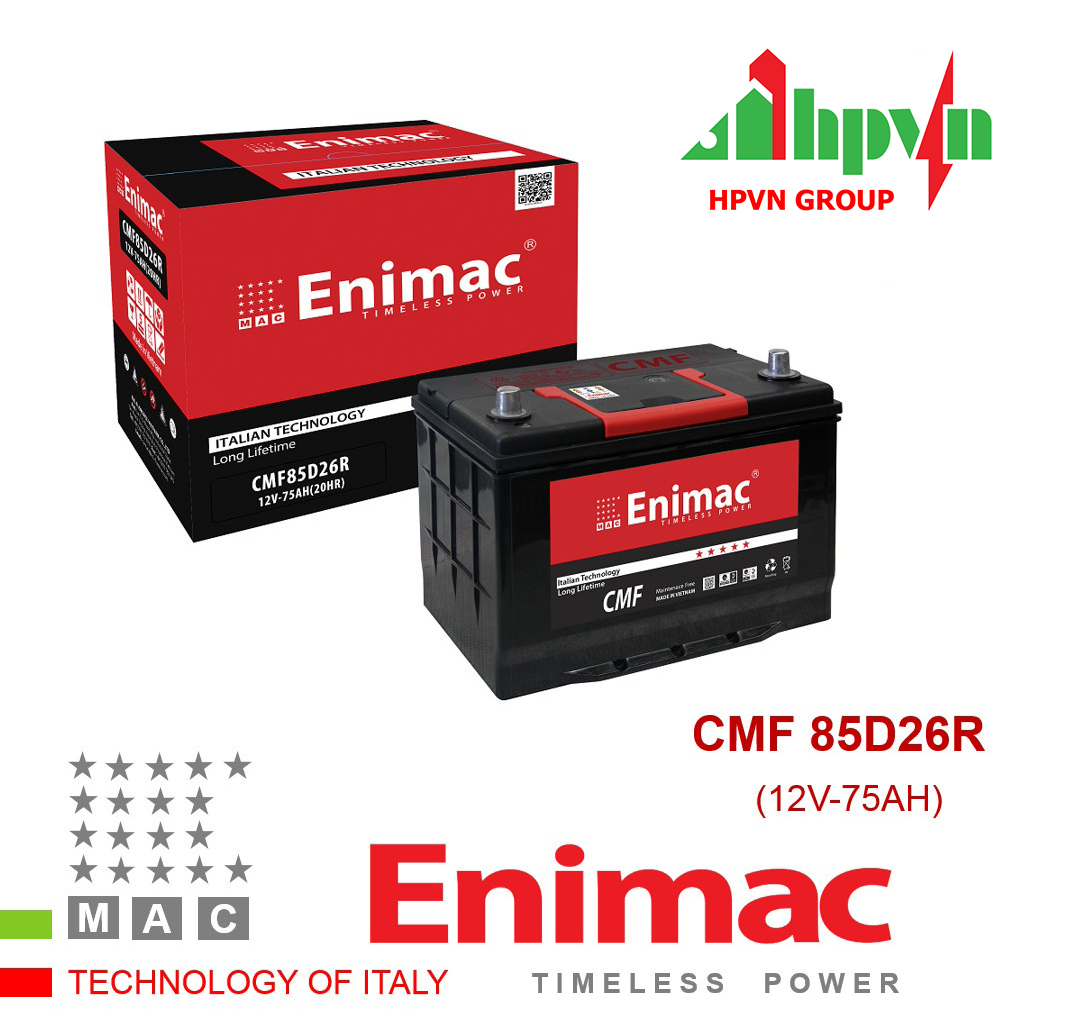 BÌNH ẮC QUY ENIMAC CMF 85D26R (12V-75AH)