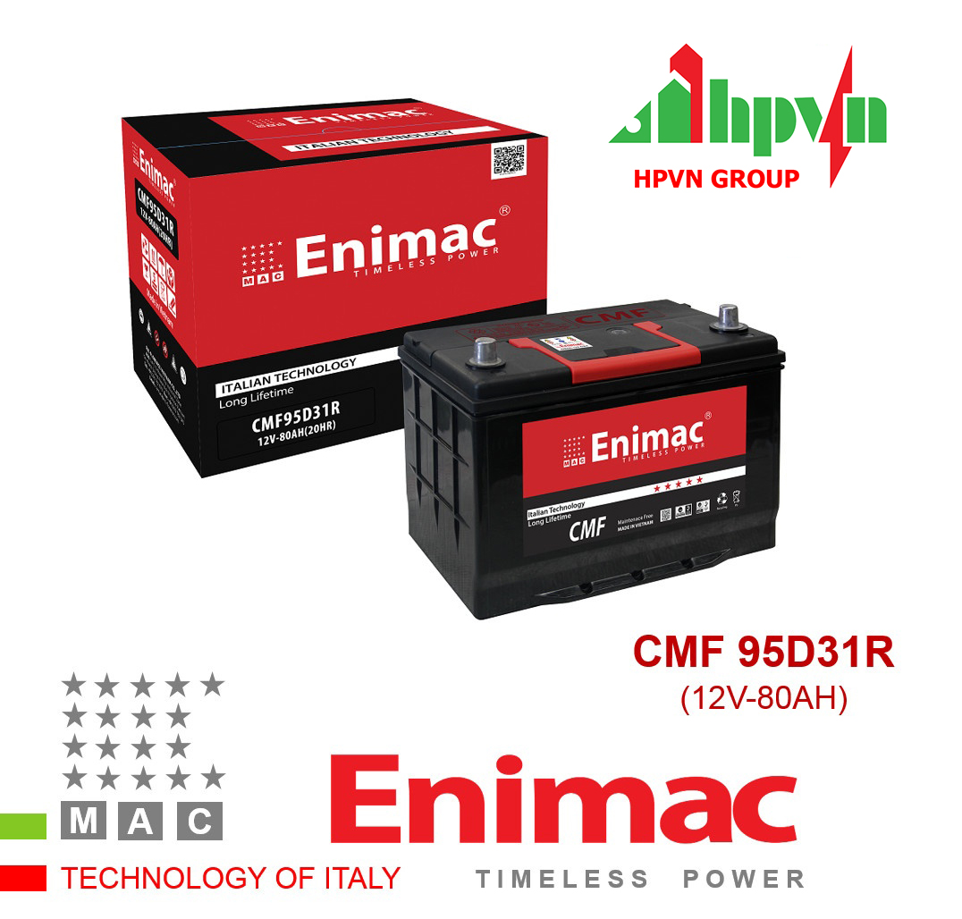 BÌNH ẮC QUY ENIMAC CMF 95D31R (12V-80AH)