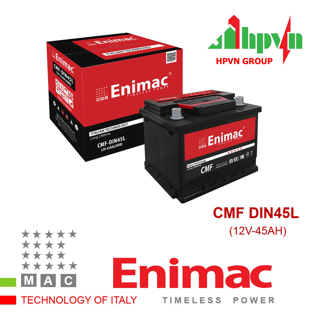 BÌNH ẮC QUY ENIMAC CMF DIN45L (12V-45AH)