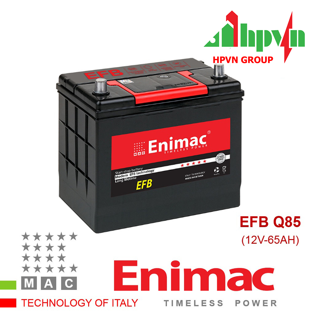 BÌNH ẮC QUY ENIMAC EFB Q85 (12V-65AH)