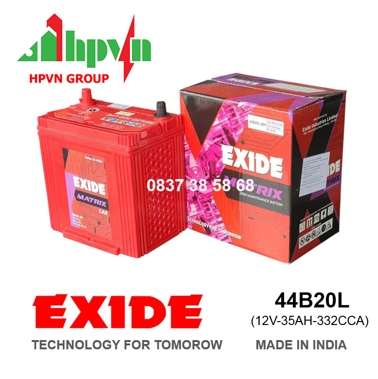 BÌNH ẮC QUY EXIDE 44B20L (12V-35AH)