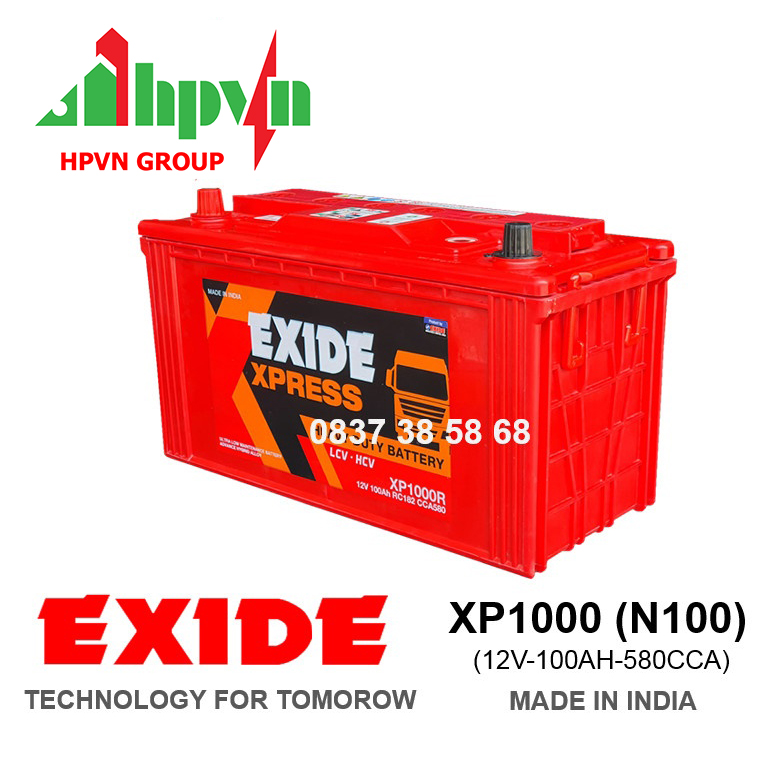 BÌNH ẮC QUY EXIDE XP1000 (12V-100AH)